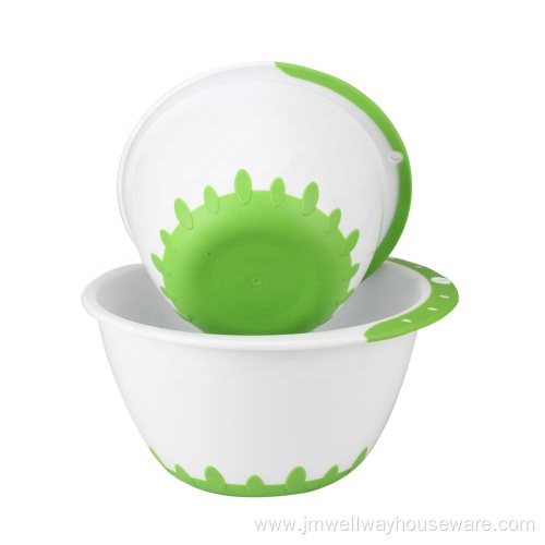 Plastic mixing bowl set With Handle And Base